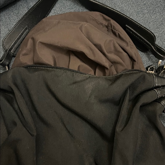 Lancel hobo bag black nylon with leather trim - Picture 8 of 9